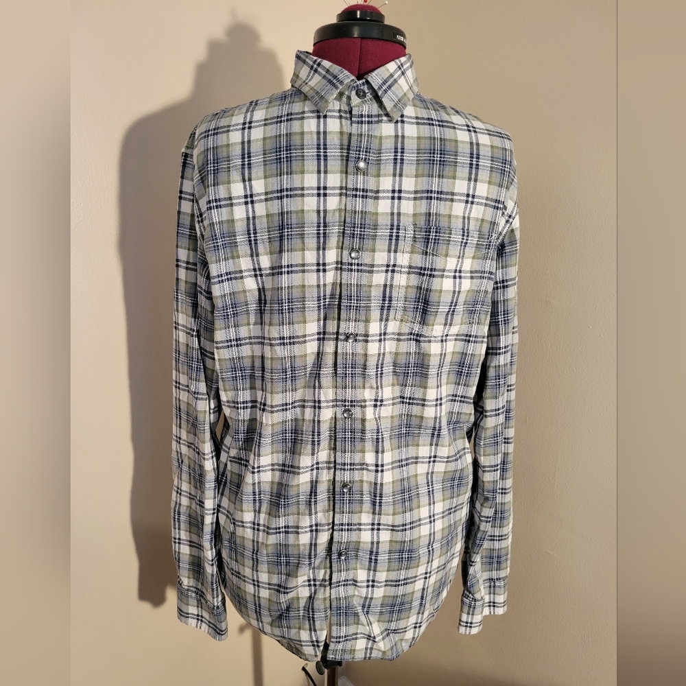 Banana Republic Slim Fit Button Down, Size M, Blue Green